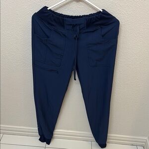 Heart Soul Navy Jogger Scrubs Relaxed Fit